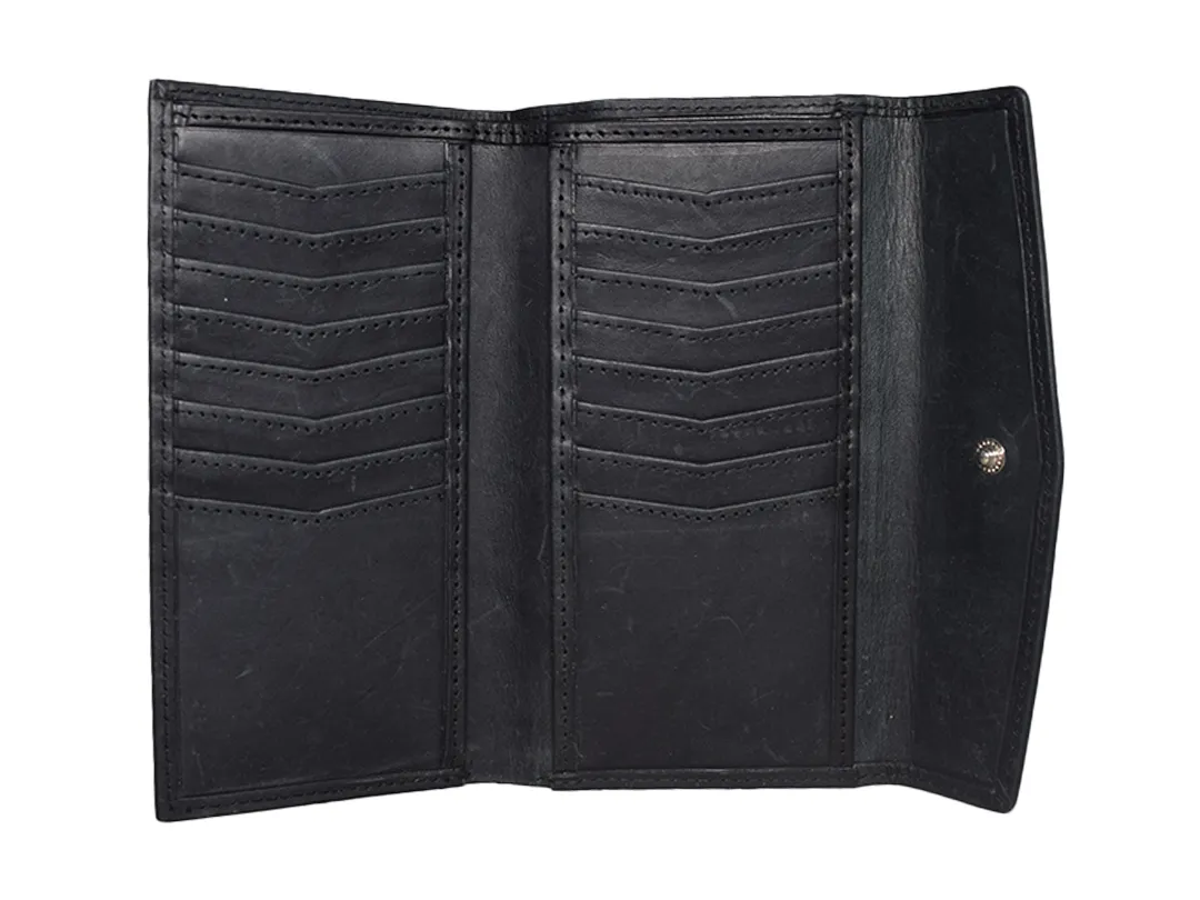 Eva Women's Leather Wallet Black - BIWW198